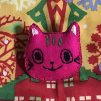 猫さん刺繍ブローチ濃恋 / ☆ヒロミンゴフラミンゴ☆