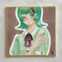 【豆色紙原画】クールでちょっとスイートなあの子 / 入相 蒅