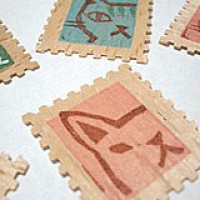 切手シール 木の切手シール / 木村ことり