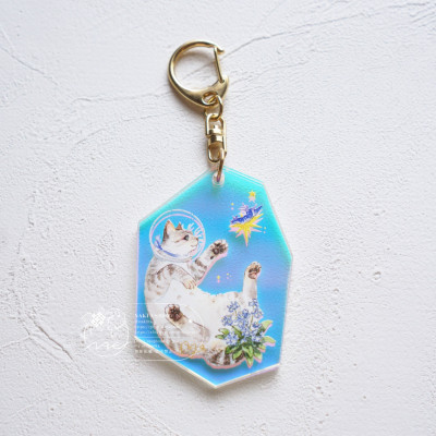 花猫アクリルキーホルダー〈星〉 / 汐　那木
