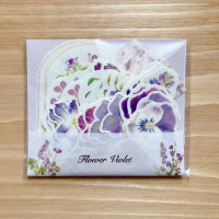 フレークシール Flower Violet / 眞珠瑯