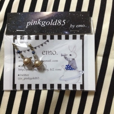 【ピアス】小惑星ピアス(BR×NV) / emo.