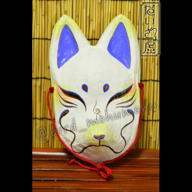 確認用✾人気✾ 再販 ✾ エスニック・和風 ✾ 目ざとく 狐 狐お面 扇子
