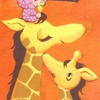 BABY?〜go to the zoo〜ポストカード02 / Pink Giraffe
