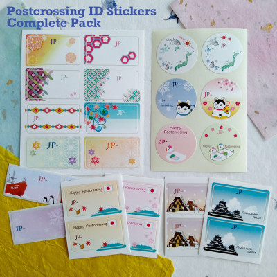 Postcrossing IDシール *Complete Pack* / クンショウモ