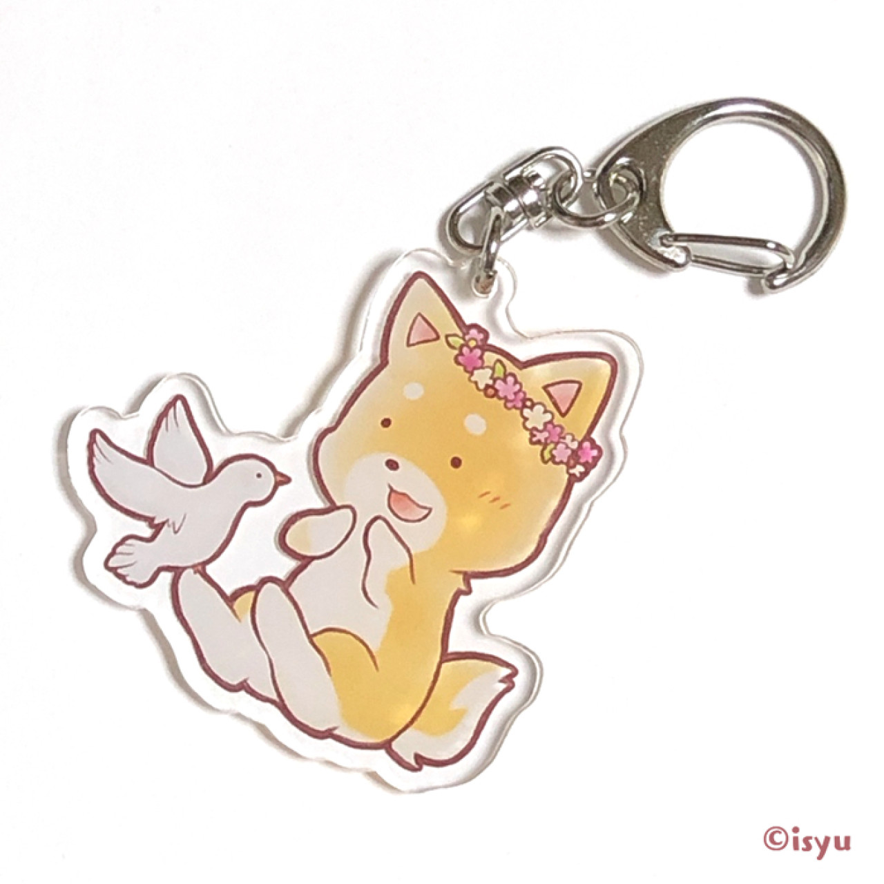 アクキー ルナくんと白い鳥さん はなしっぽ by いしゅ～雑貨百般