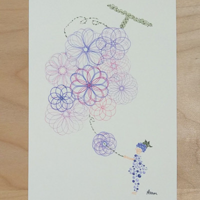 ポストカード「葡萄の妖精」 / nami_asam