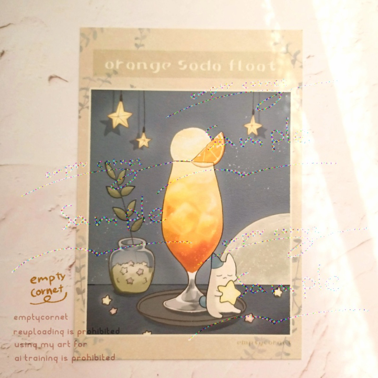 オレンジクリームソーダのポストカード by エンプティコロネ～雑貨百般